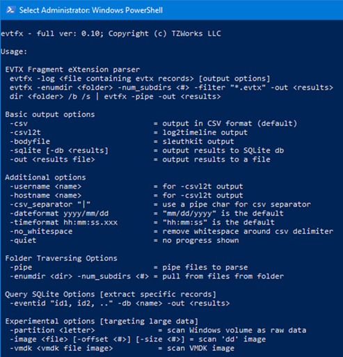 evtfx menu