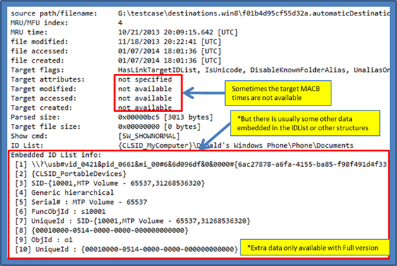 jmp Default output