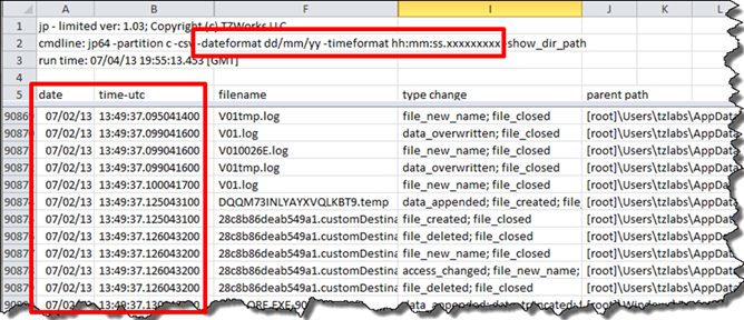 Date/Time Format Changes