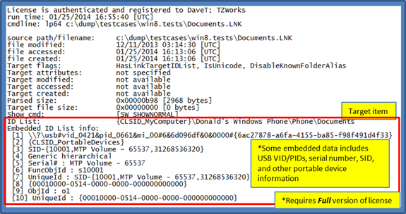 lp's portable embedded data