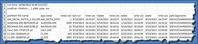 pf's csv output using a pipe