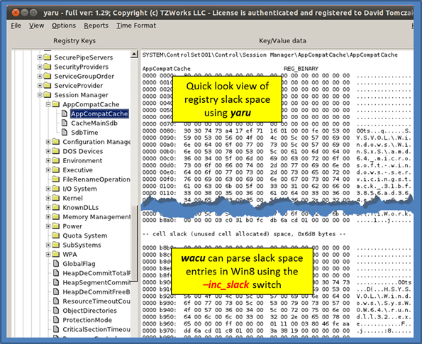 Win8 slack parse