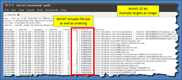 WinXP image parse