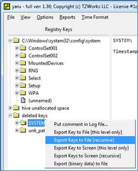 Exporting key hierarchy